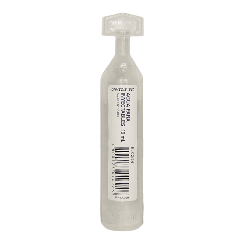 Agua para inyectables 10ml