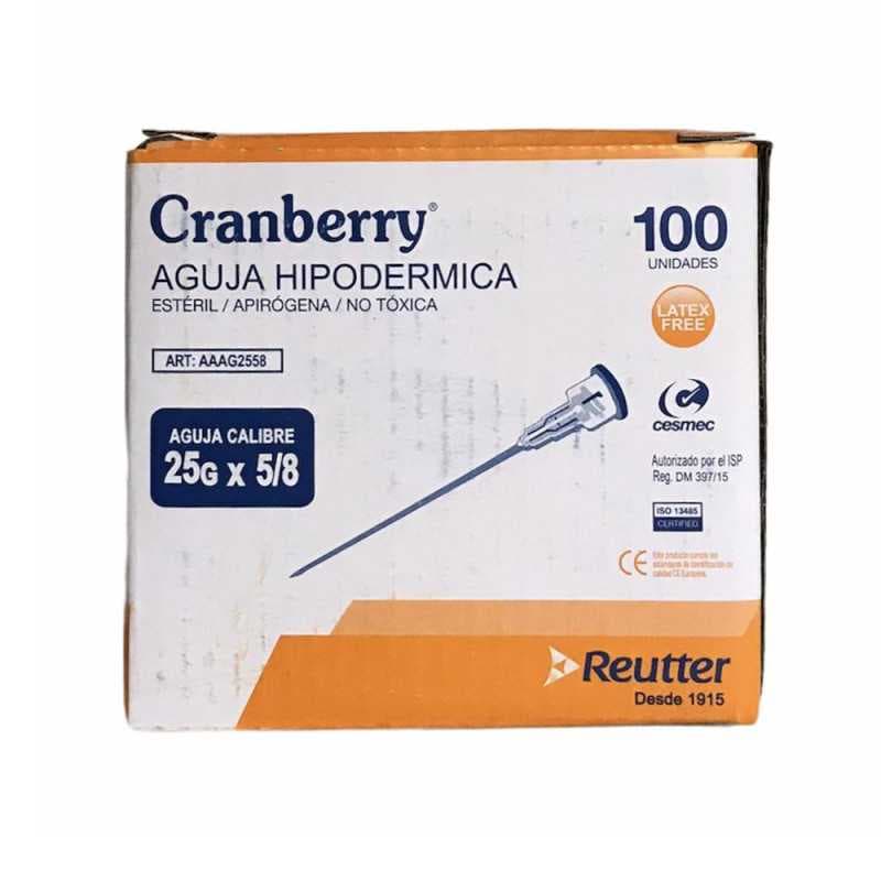 Aguja hipodermica 25G 5/8 Reutter