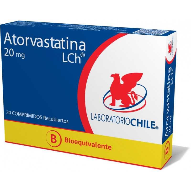 Atorvastatina 20mg 30 com. Chile
