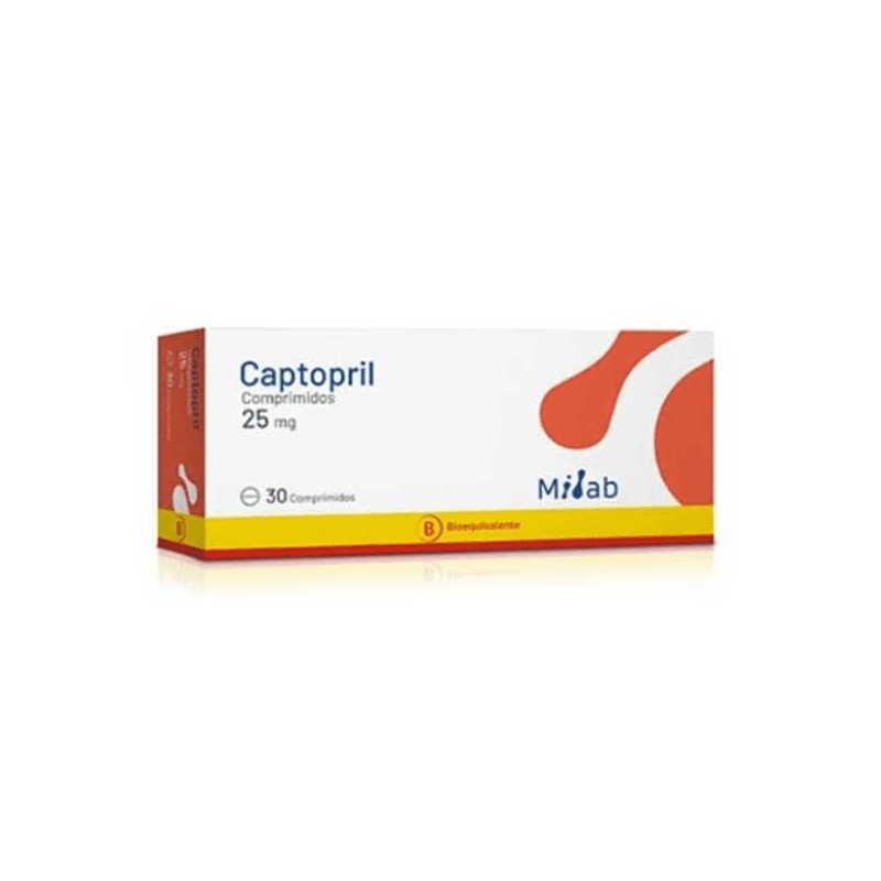 Captopril 25mg 30com. Mintlab