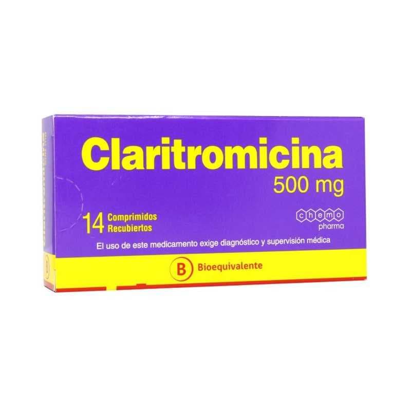 Claritromicina 500mg 14com. Chemopharma