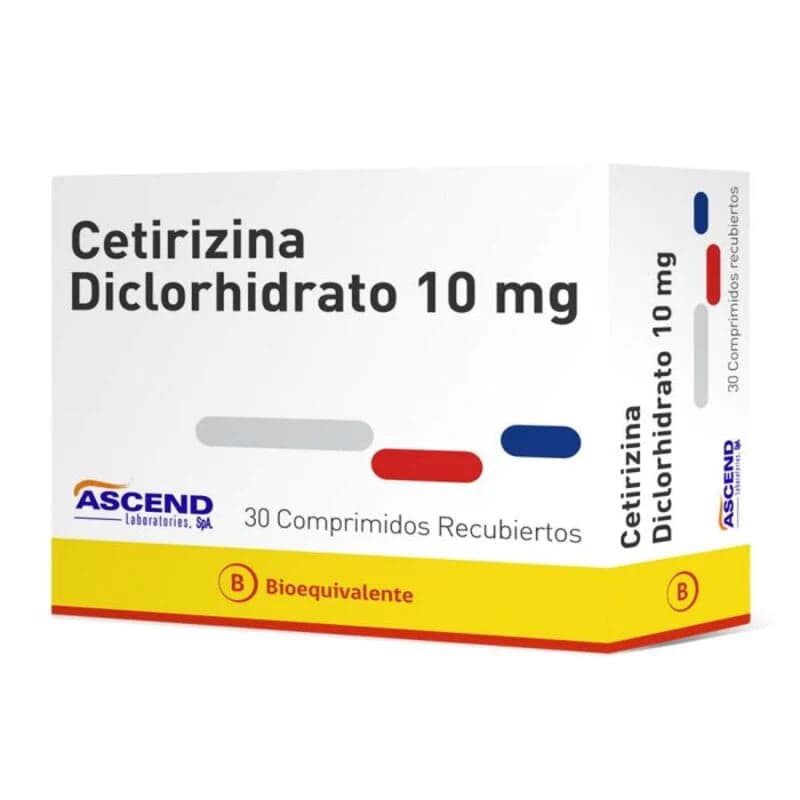 Cetirizina Diclorhidrato 10mg 30com. Ascend