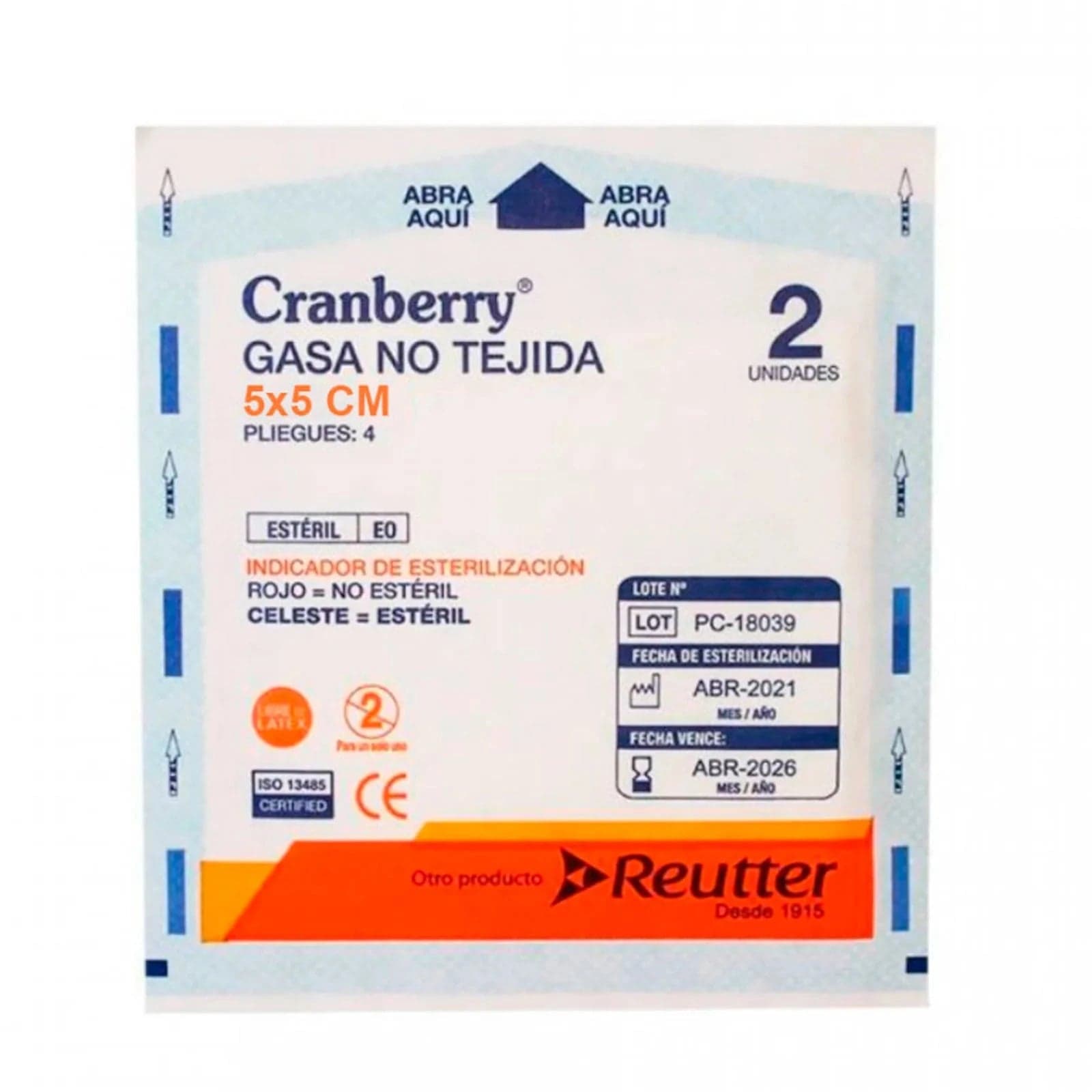 Gasa 5x5 Cranberry