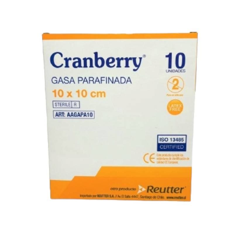 Gasa Parafinada 10x10 Cranberry