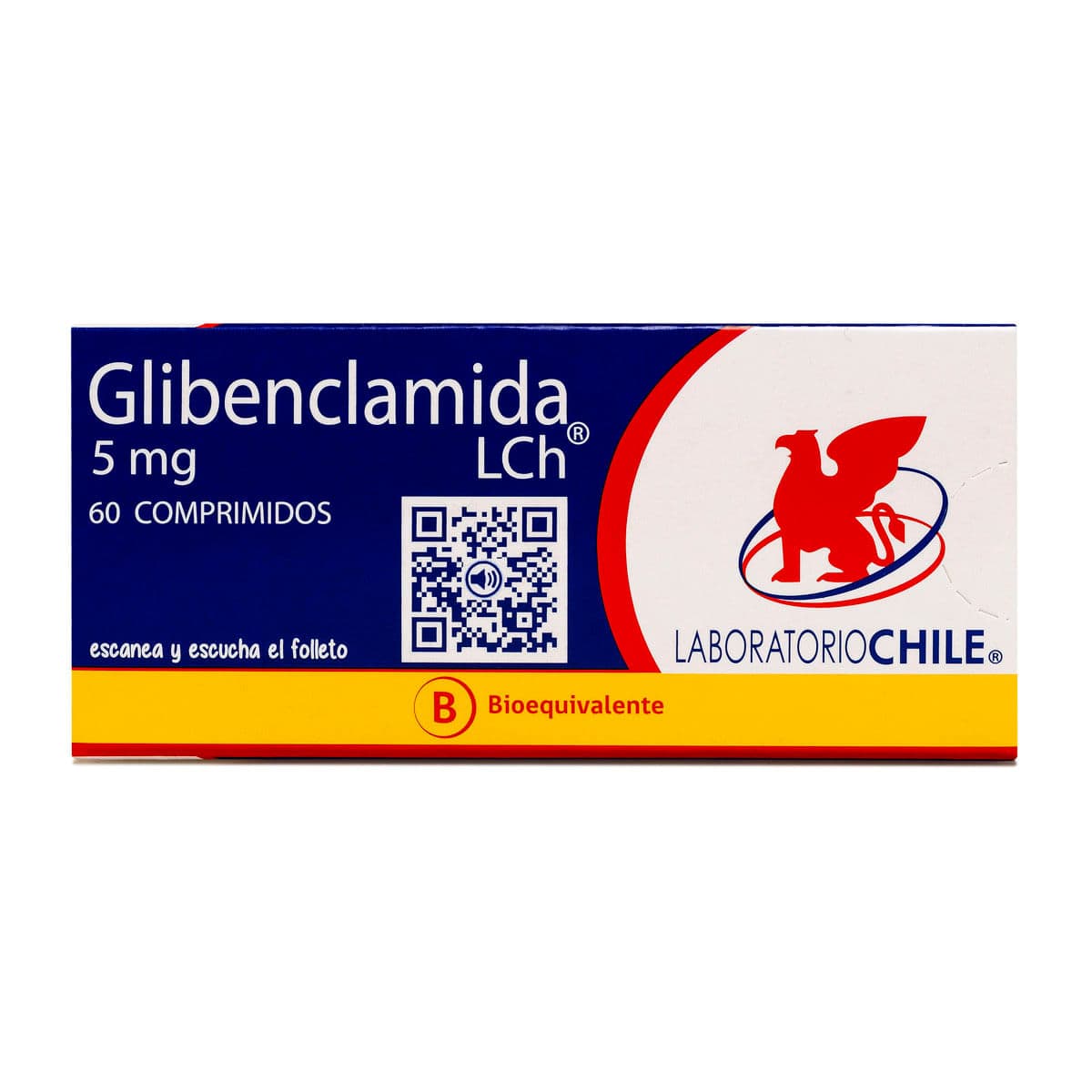 Glibenclamida 5mg 60com. Chile