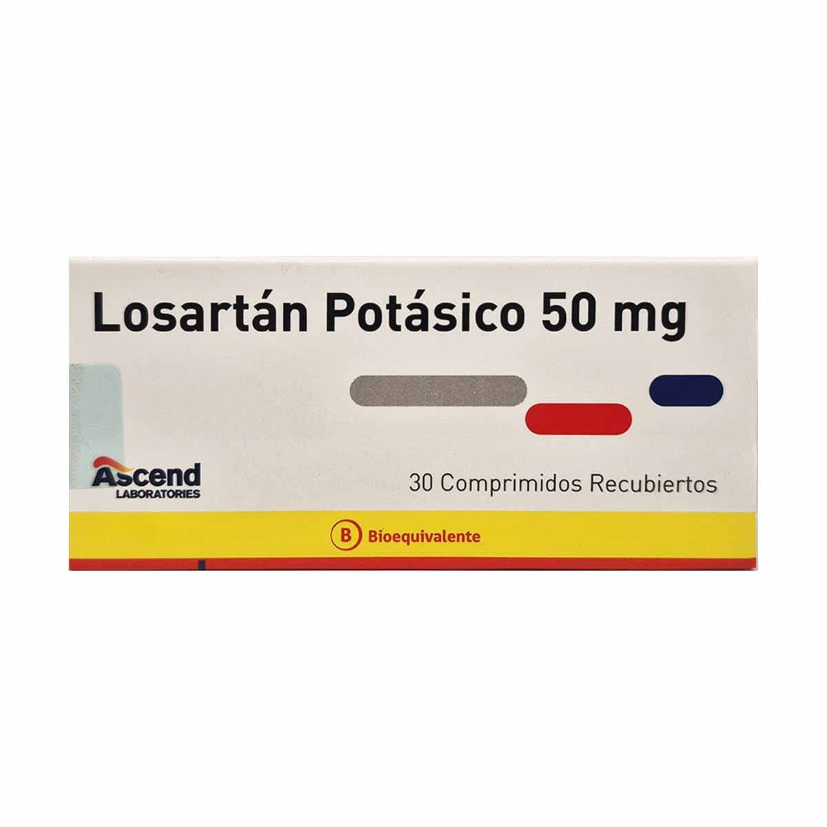 Losartan Potasico 50mg 30com. Chile