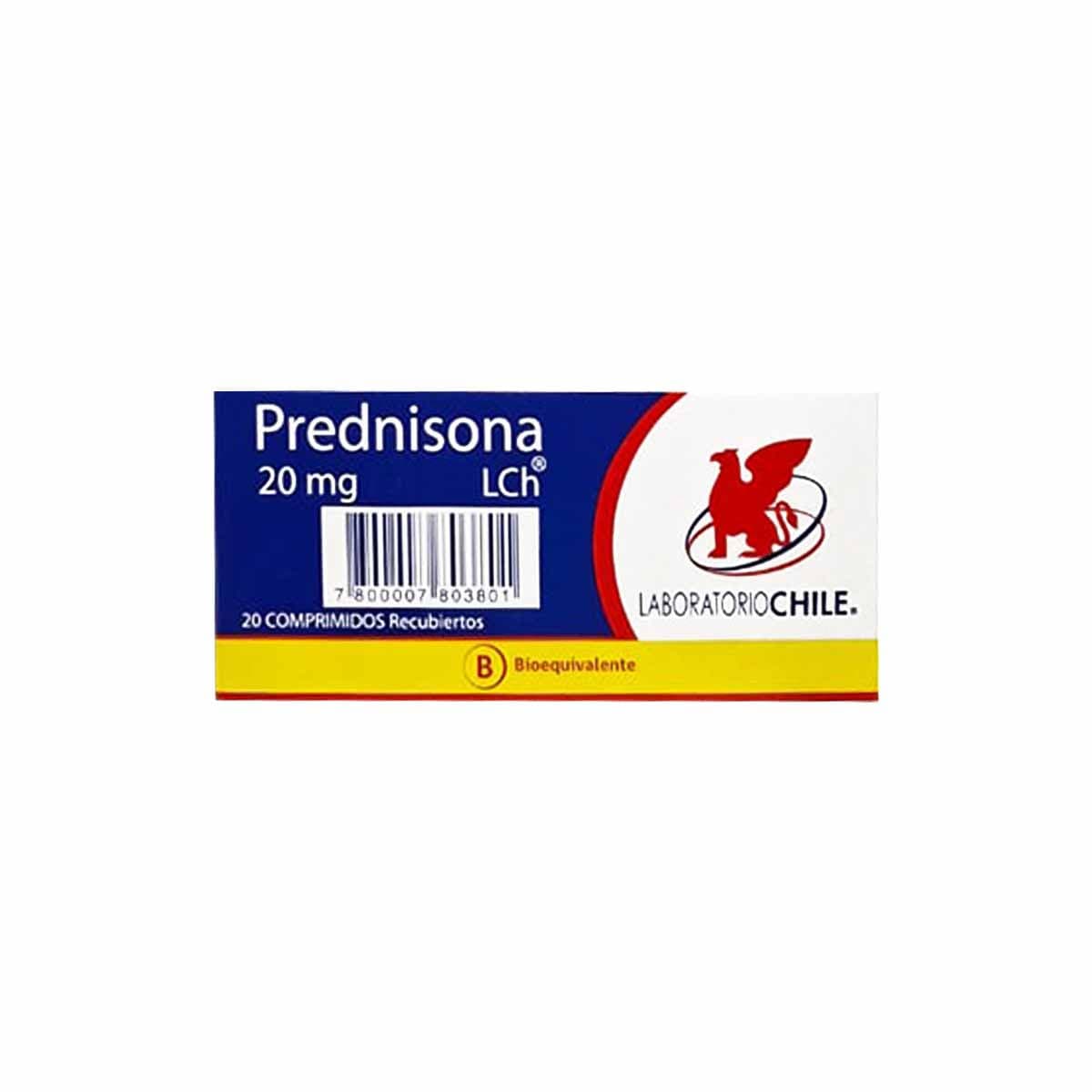 Prednisona 20mg 20com. Chile