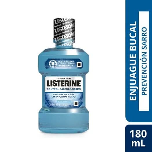 ENJUAGUE BUCAL LISTERINE CONTROL SARRO MENTA SUAVE 180ML