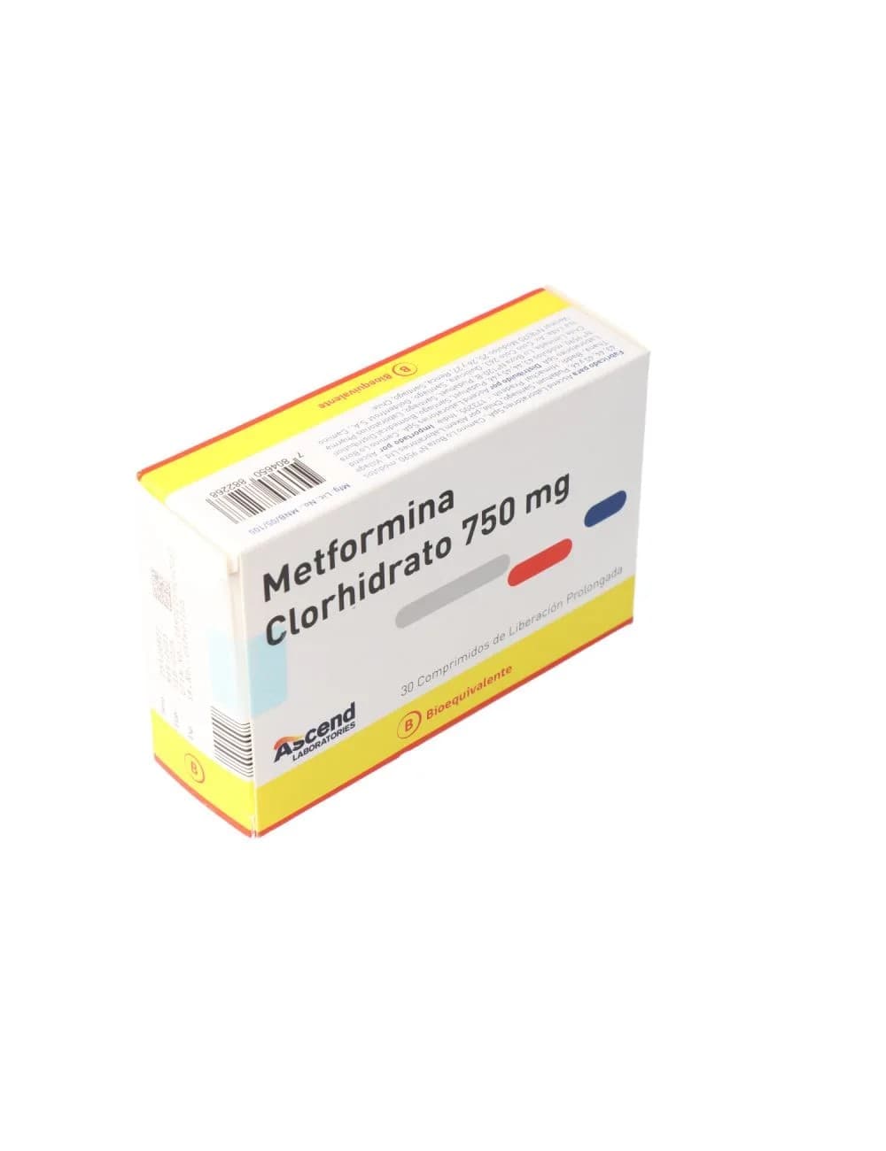 Metformina Clorhidrato LP 750mg 30com. Ascend