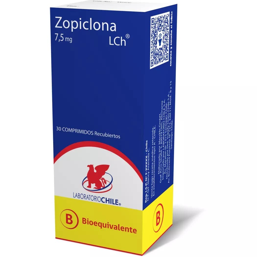 Zopiclona 7,5mg 30com. Chile