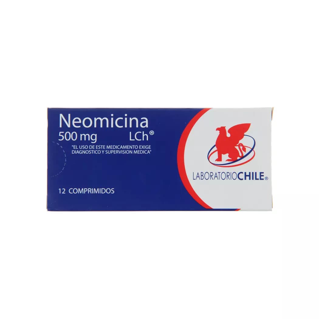 Neomicina 500mg 12com. Chile