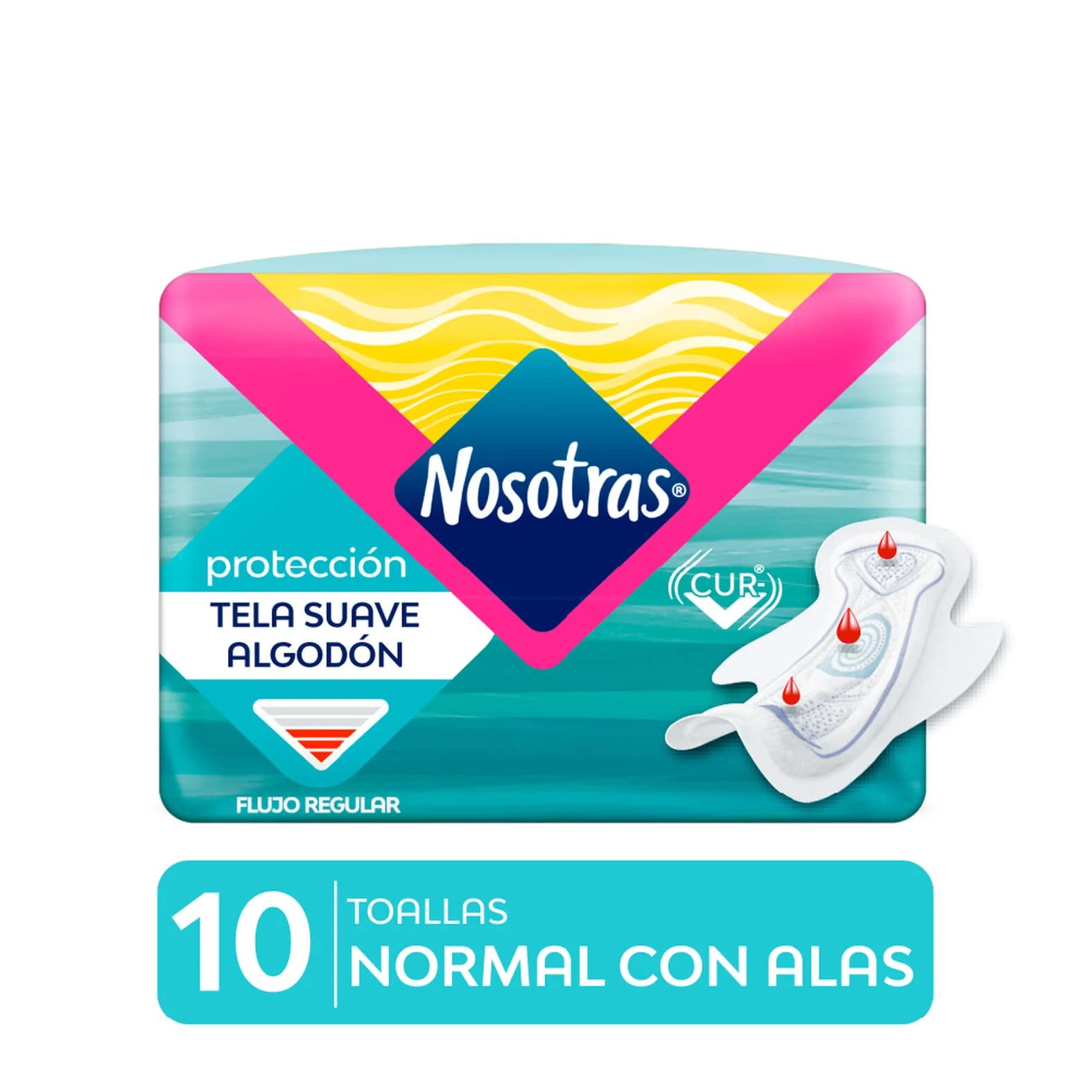 Nosotras toalla normal con alas x10