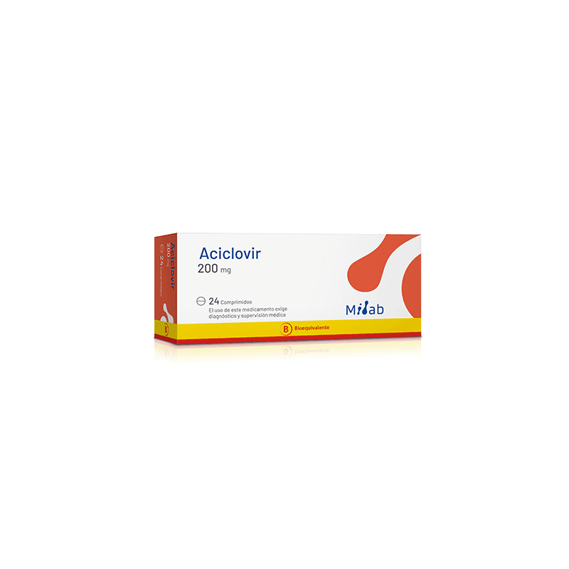 Aciclovir 200mg 24com. Mintlab