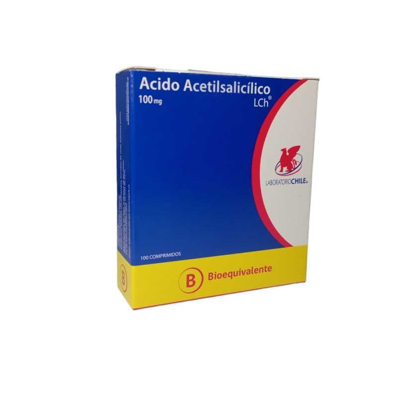 Acido Acetilsalicilico 100mg 100com. Chile