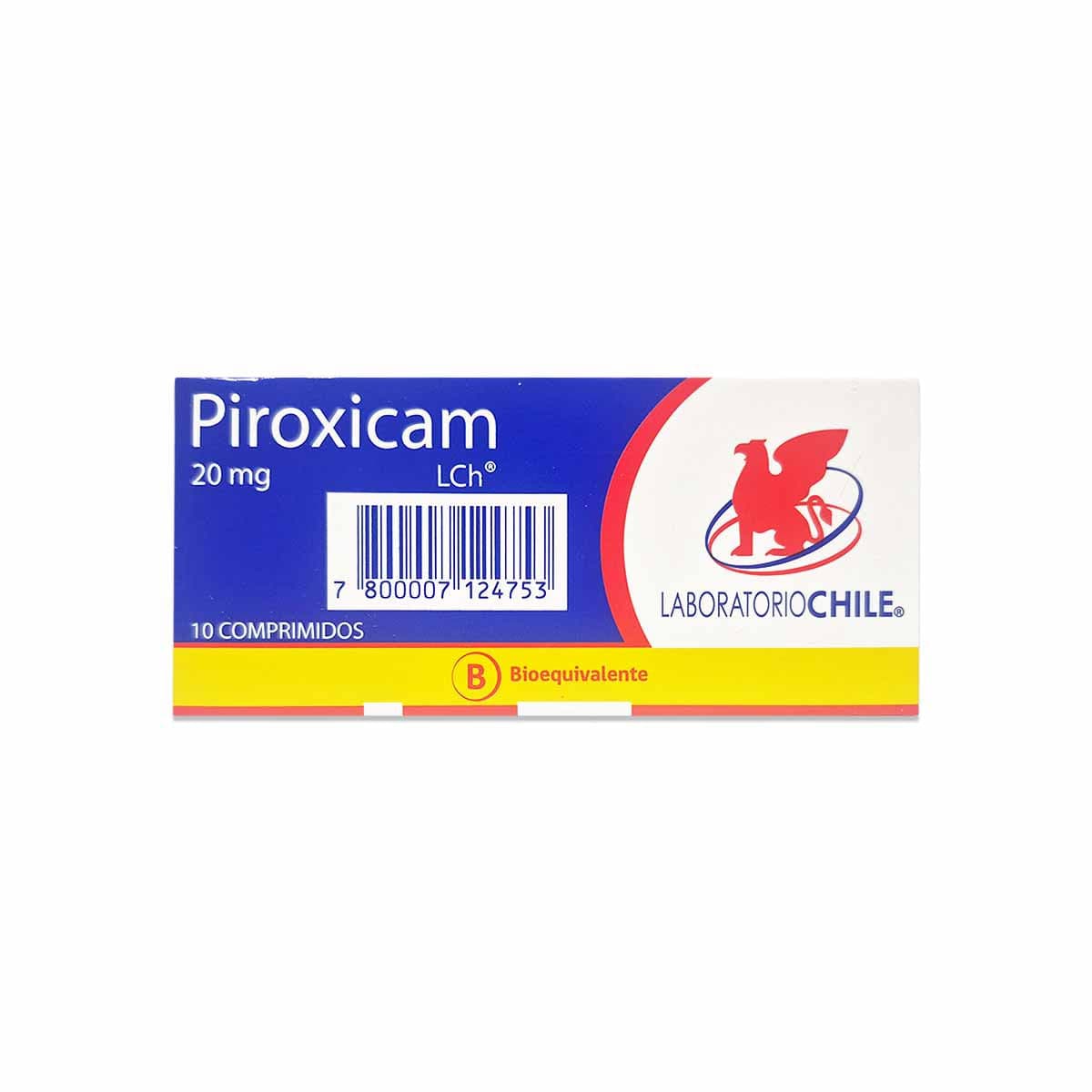 Piroxicam 20mg 10com. Chile